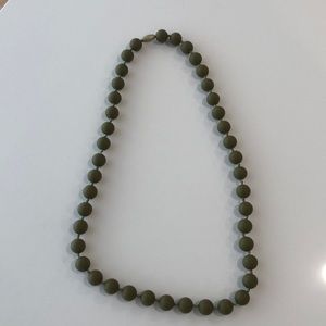 Chew Beads necklace in army green